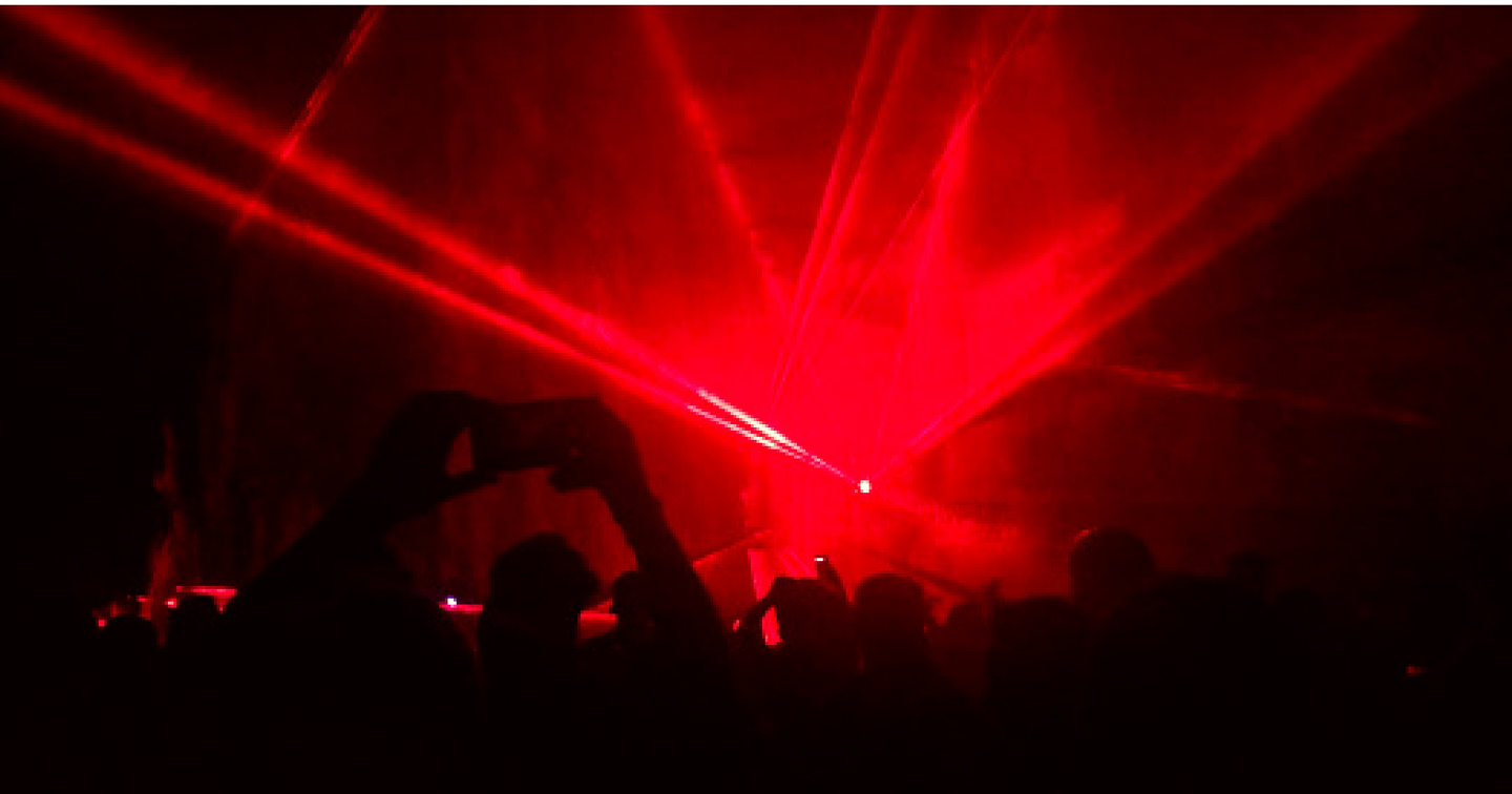Concert with red lighting