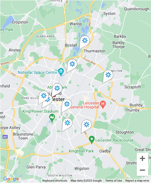 Map - Invisalign® providers in Leicester