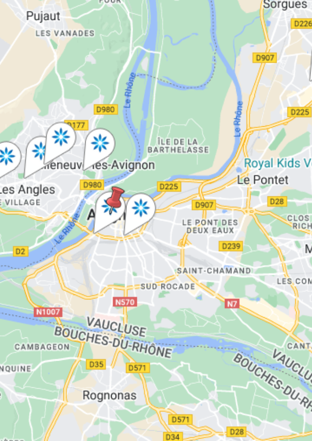 Carte des fournisseurs Invisalign® à Avignon