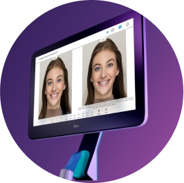 iTero scanner on purple background