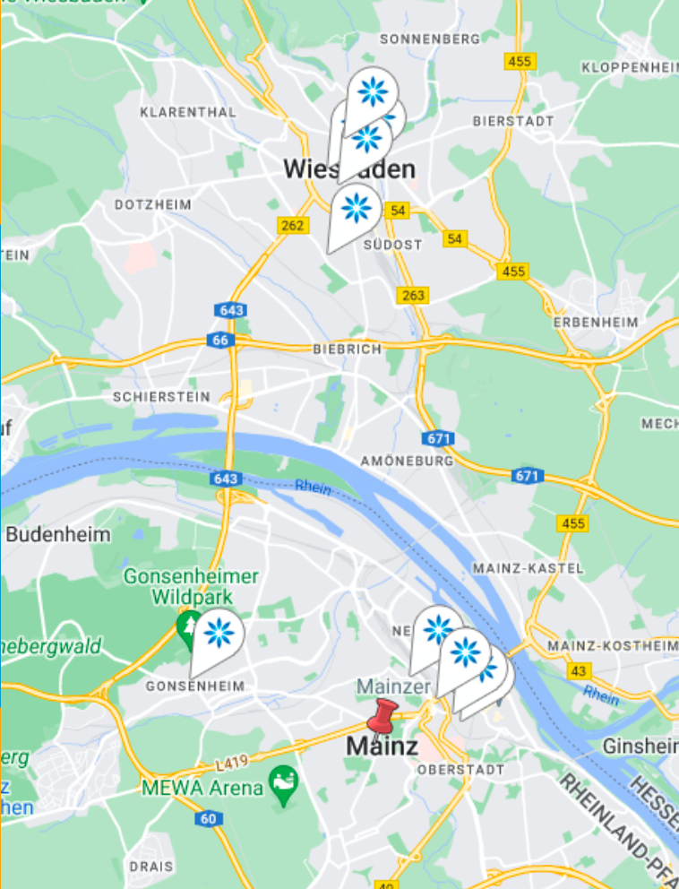 Karte - Invisalign® Doctor in Mainz
