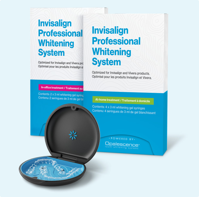 Invisalign Professional Whitening System boxes