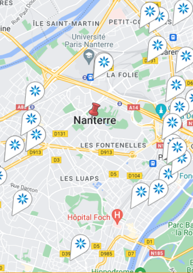 Carte des fournisseurs Invisalign® en Nanterre