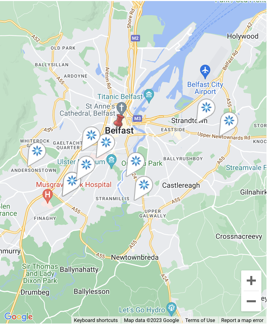 Map - Invisalign® providers in Belfast