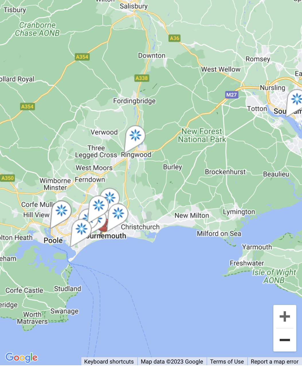 Map - Invisalign® providers in Bournemouth