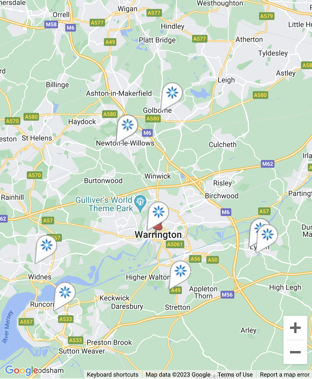 Map - Invisalign® providers in Warrington