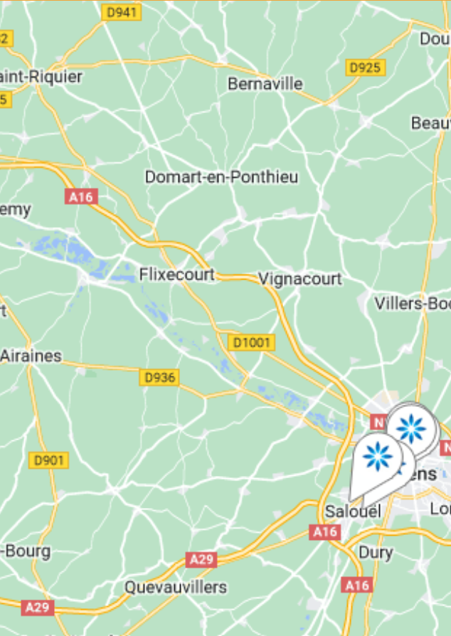 Carte des fournisseurs Invisalign® en Amiens