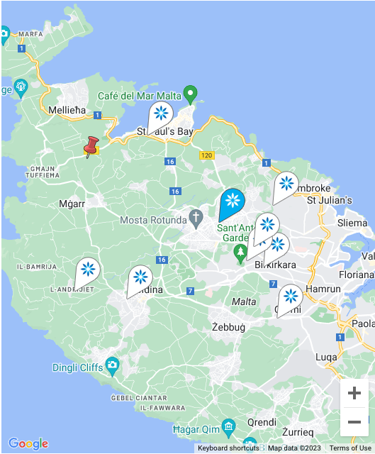 Map - Invisalign® providers in Malta