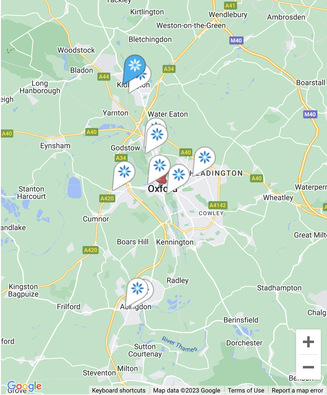Map - Invisalign® providers in Oxford
