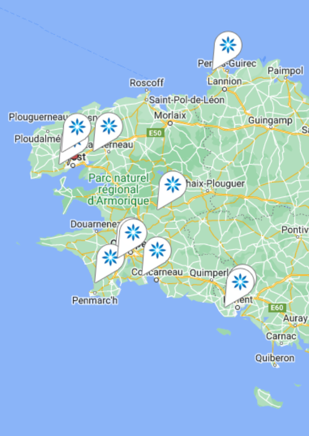 Carte des fournisseurs Invisalign® à Brest