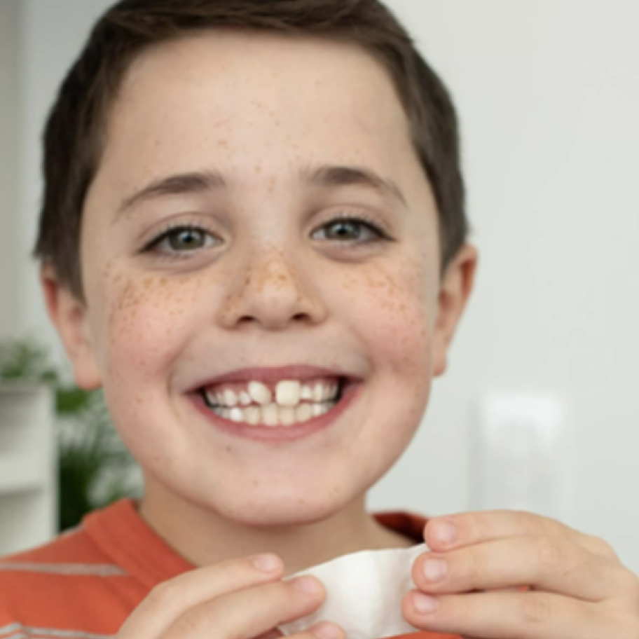 IPE Boy holding Invisalign Palatal Expander