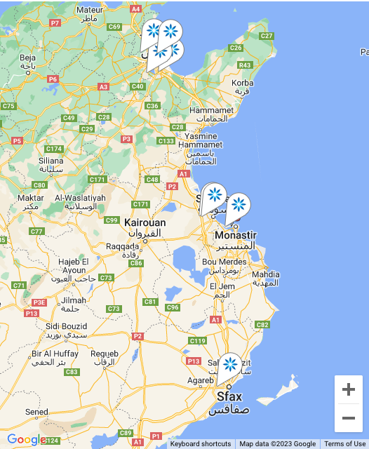 Map - Invisalign® providers in Monastir, Tunisia