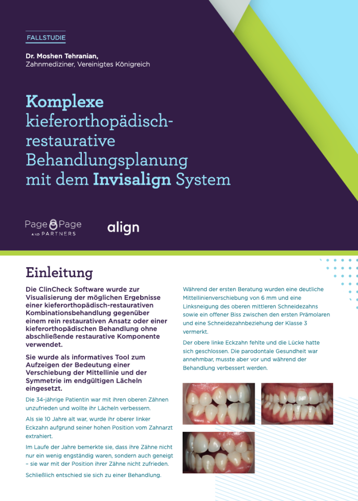 Planning a complex ortho-prosthetic treatment with the Invisalign system