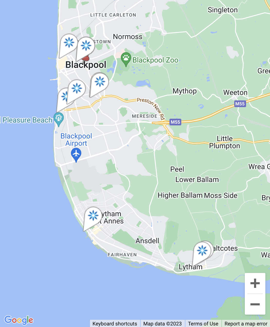 Map - Invisalign® providers in Blackpool