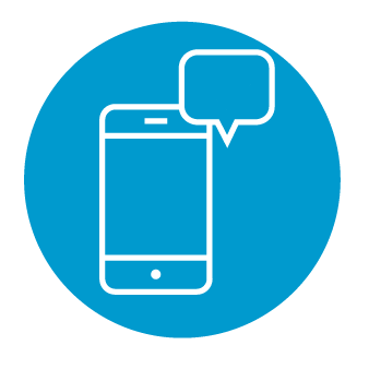 Blue social media icon