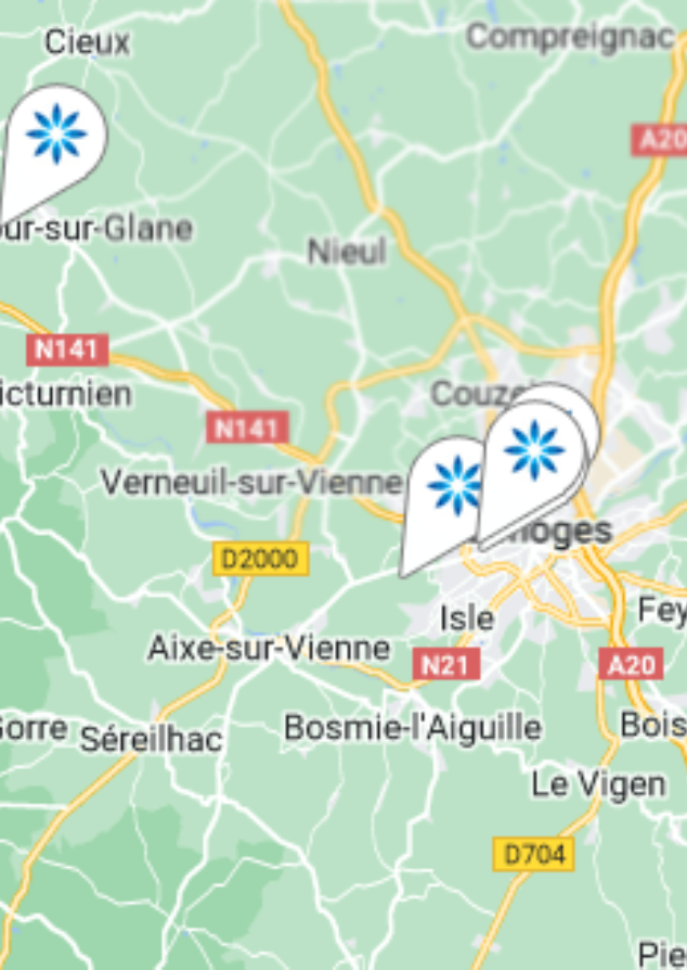 Carte des fournisseurs Invisalign® à Limoges