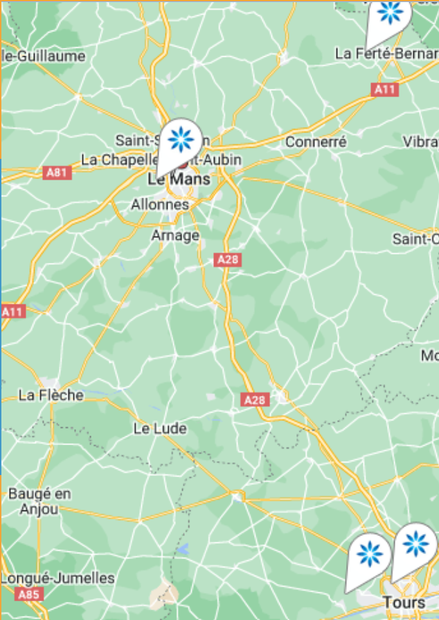 Carte des fournisseurs Invisalign® à Le Mans