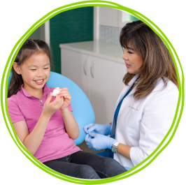 Little girl receiving her new palatal expander