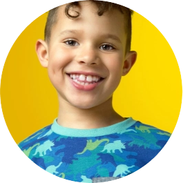 Kid smiling before his Invisalign® treatment