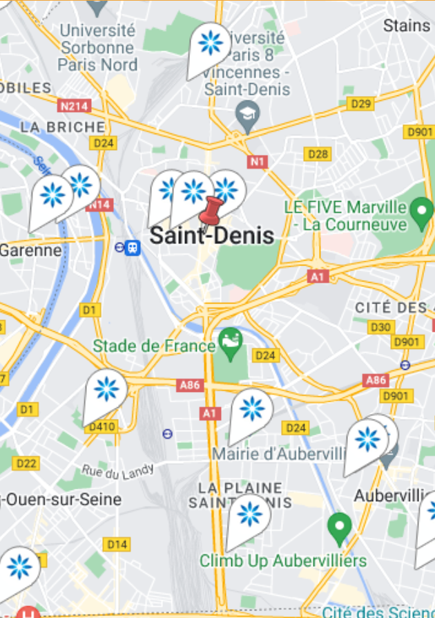 Carte des fournisseurs Invisalign® à Saint-Denis