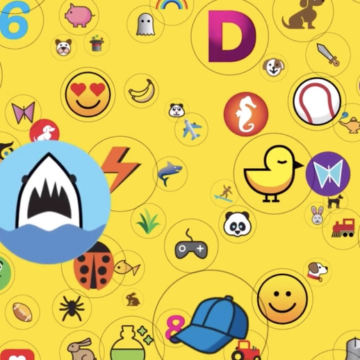 Funny emojis on a yellow background