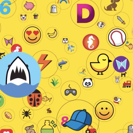 Funny emojis on a yellow background