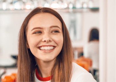 Girl smiling - teen smiling