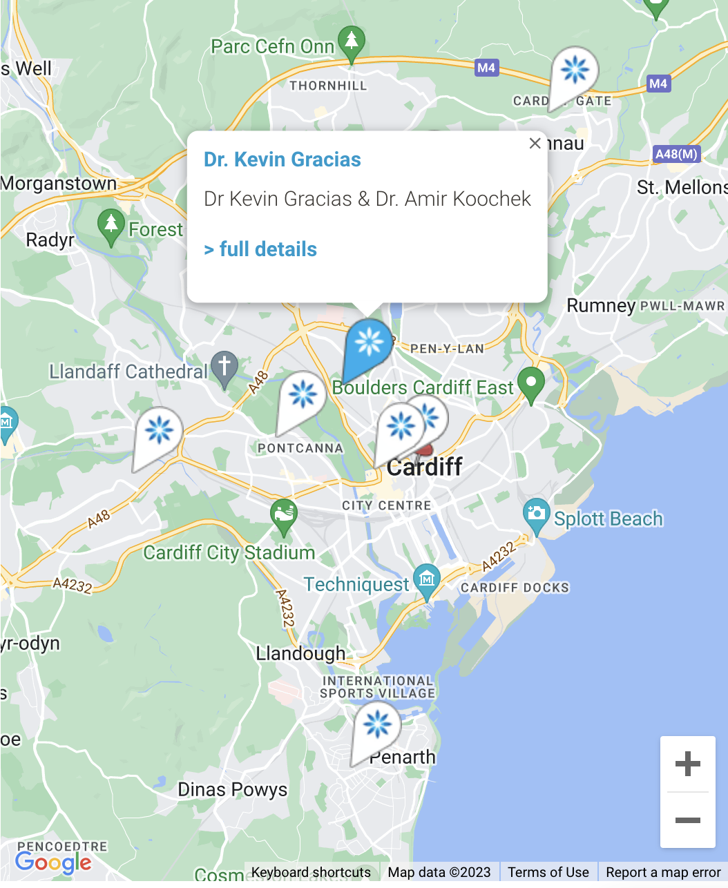 Map - Invisalign® providers in Cardiff