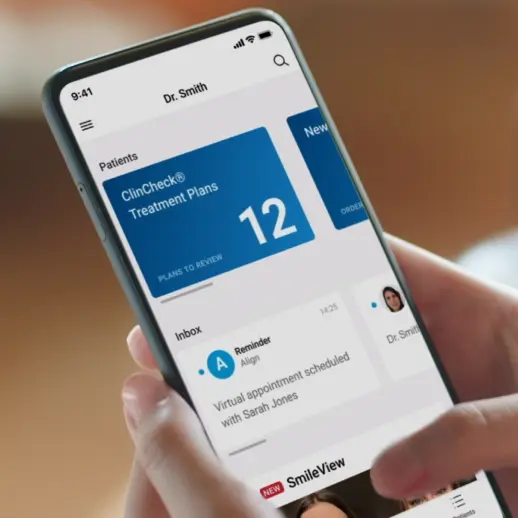 Align app showing Clincheck® treatment plans