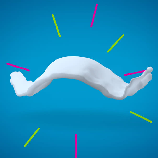 Mavi arka planda Invisalign® damak genişletici