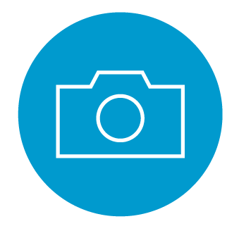 Blue camera icon