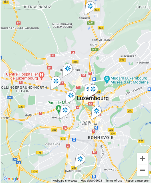 Map - Invisalign® providers in Luxembourg