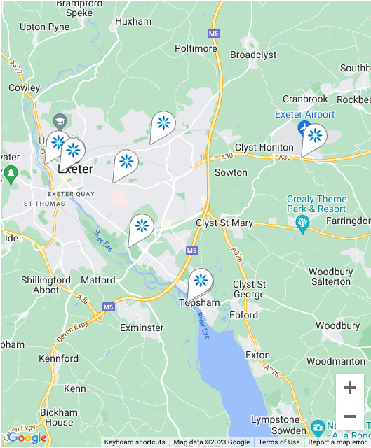 Map - Invisalign® providers in Exeter