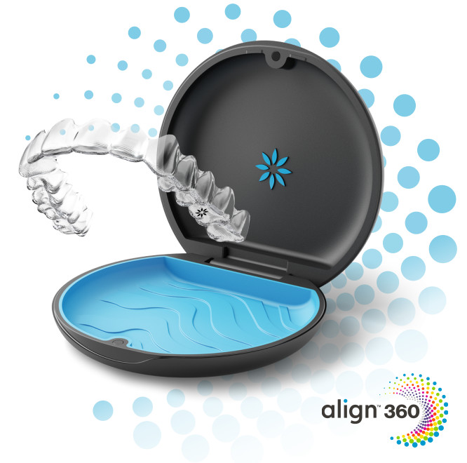 Align 360 Invisalign aligner with case