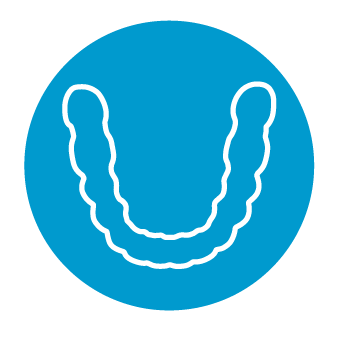 Blue aligners icon