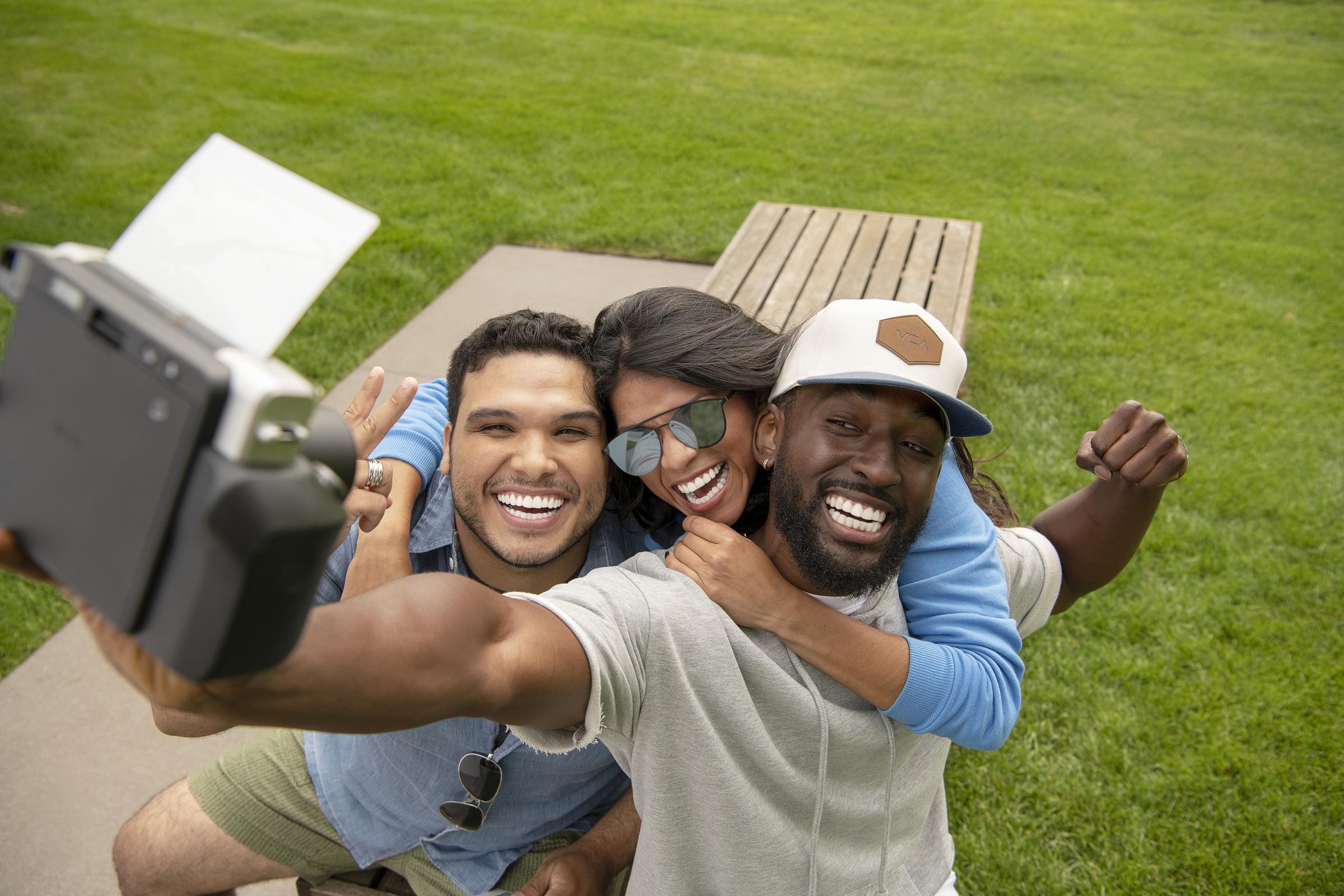 Boy friends taking a selfie