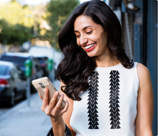 Invisalign female patient using zoom client for meetings mobile app