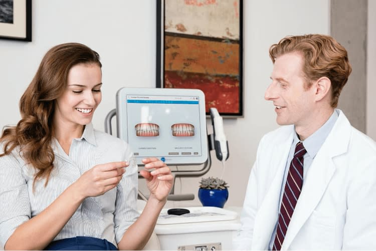 Provider appointment for Invisalign clear aligners