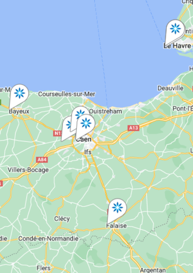 Carte des fournisseurs Invisalign® à Caen