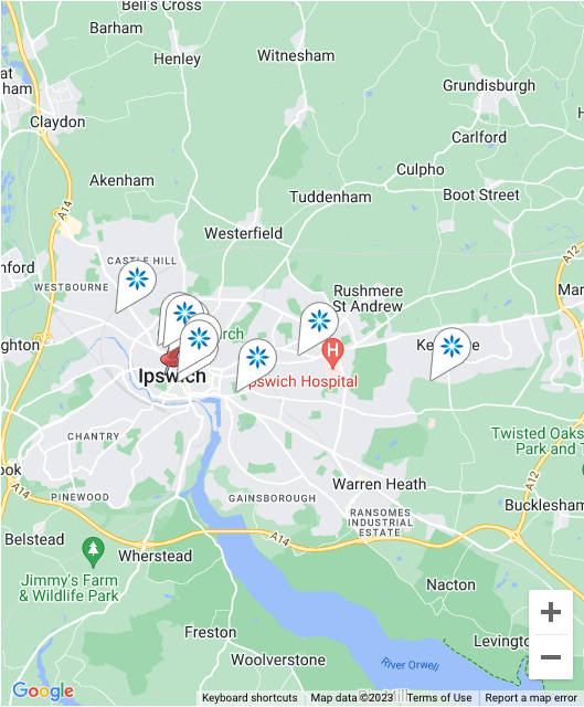 Map - Invisalign® providers in Ipswich