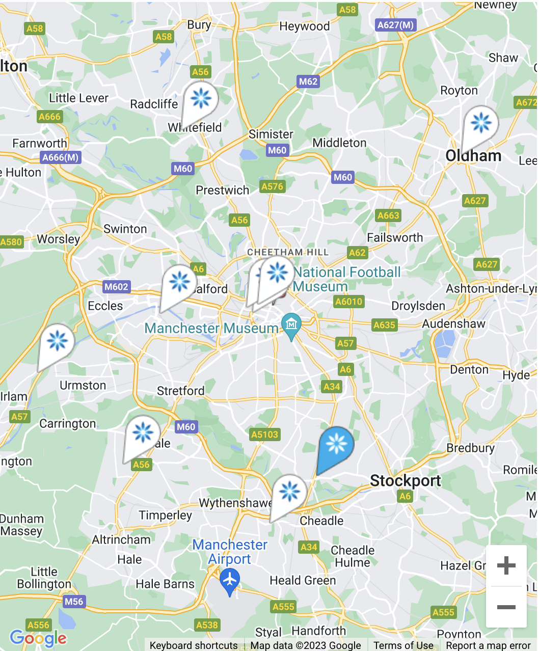 Map - Invisalign® providers in Manchester