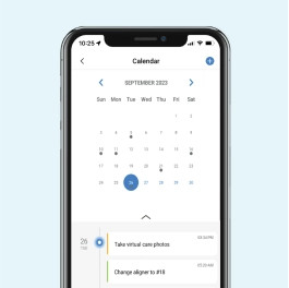 Aligner calendar on My Invisalign app mobile view