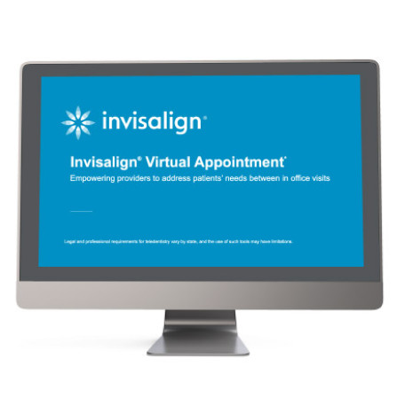 Invisalign Virtual Appointment view on a computer