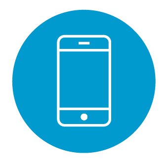 Blue phone icon