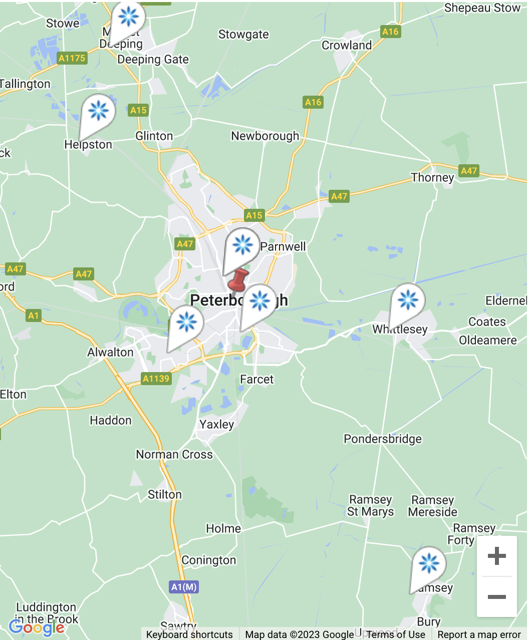 Map - Invisalign® providers in Peterborough
