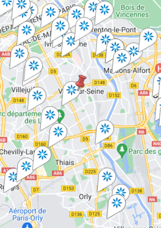 Carte des fournisseurs Invisalign® à Vitry-sur-Seine