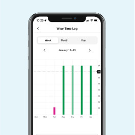 Aligner time log on My Invisalign app mobile view