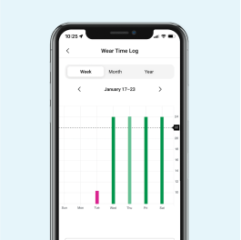 Aligner time log on My Invisalign app mobile view