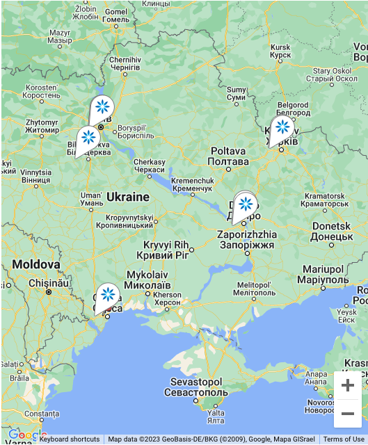 Map - Invisalign® providers in Odesa