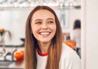 Girl smiling - teen smiling